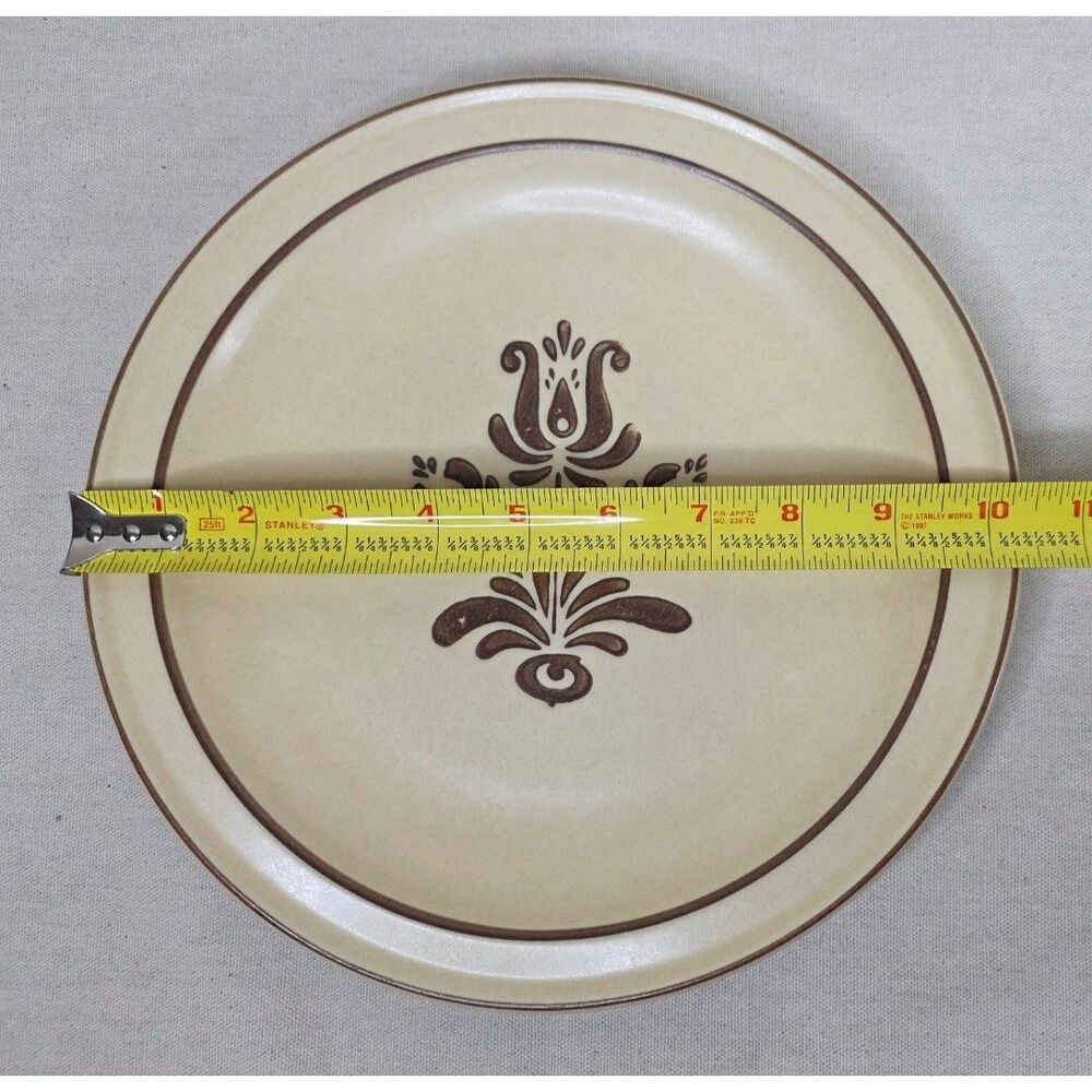 VTG Pfaltzgraff Village Dinner Plate | 1970s Mark | Stoneware | Set of 4 - Picture 8 of 9